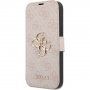 Preklopna futrola Guess 4G Metal Logo za iPhone 15 Pro Max - ružičasta