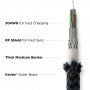 Nomad Kevlar univerzalni pleteni kabel PD 100 W USB-A / USB-C / Lightning / mikro USB za iPhone / iPad / MacBook / AirPods - 1,5 m - crna