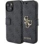 Preklopna futrola Guess 4G Metal Logo za iPhone 15 - siva