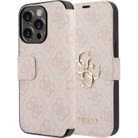 Preklopna futrola Guess 4G Metal Logo za iPhone 15 Pro Max - ružičasta