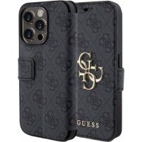 Preklopna futrola Guess 4G Metal Logo za iPhone 15 Pro Max - siva
