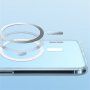 Cvjetna mat prozirna maska s MagSafe za iPhone 15 Pro Max - ružičasta