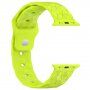 Silikonski remen s geometrijskim uzorkom za Apple Watch 41 mm / 40 mm / 38 mm - neonska zelena