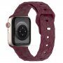 Silikonski remen s geometrijskim uzorkom za Apple Watch 41 mm / 40 mm / 38 mm - boja vina