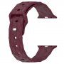 Silikonski remen s geometrijskim uzorkom za Apple Watch 41 mm / 40 mm / 38 mm - boja vina
