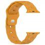 Silikonski remen s geometrijskim uzorkom za Apple Watch 41 mm / 40 mm / 38 mm - boja senfa