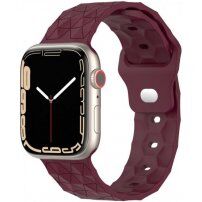Silikonski remen s geometrijskim uzorkom za Apple Watch 41 mm / 40 mm / 38 mm - boja vina