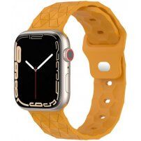 Silikonski remen s geometrijskim uzorkom za Apple Watch 41 mm / 40 mm / 38 mm - boja senfa