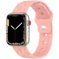 Silikonski remen s geometrijskim uzorkom za Apple Watch 41 mm / 40 mm / 38 mm - ružičasta