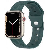 Silikonski remen s geometrijskim uzorkom za Apple Watch Ultra 49 mm / 45 mm / 44 mm / 42 mm - petrolej plava