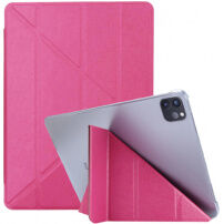 Svilena futrola s funkcijom mirovanja i origami stalkom za iPad Air 4 (2020) / Air 5 (2022) / Pro 11" (2018-2022) - fuksija