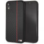 BMW Carbon Red Stripe Hard case maskica za iPhone XR - crna