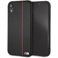BMW Carbon Red Stripe Hard case maskica za iPhone XR - crna