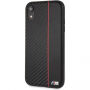 BMW Carbon Red Stripe Hard case maskica za iPhone XR - crna