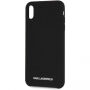 Karl Lagerfeld Silver Logo Silicone Case maskica za iPhone XR - crna