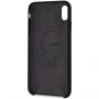 Karl Lagerfeld Silver Logo Silicone Case maskica za iPhone XR - crna