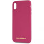 Karl Lagerfeld Gold Logo Silicone Case maskica za iPhone X / XS - fuksija