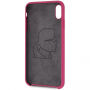 Karl Lagerfeld Gold Logo Silicone Case maskica za iPhone X / XS - fuksija