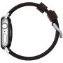 Nomad Active Pro hidrofobni kožni remen za Apple Watch Ultra 49mm / 46mm / 45mm / 44mm / 42mm - smeđe-srebrna