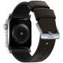 Nomad Active Pro hidrofobni kožni remen za Apple Watch Ultra 49mm / 46mm / 45mm / 44mm / 42mm - smeđe-srebrna