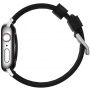 Nomad Active Pro hidrofobni kožni remen za Apple Watch Ultra 49mm / 46mm / 45mm / 44mm / 42mm - crno-srebrna