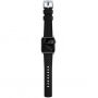 Nomad Active Pro hidrofobni kožni remen za Apple Watch Ultra 49mm / 46mm / 45mm / 44mm / 42mm - crno-srebrna