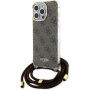Guess 4G IML Printed Crossbody maska s uzicom za iPhone 15 Pro Max - smeđa