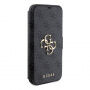 Preklopna futrola Guess 4G Metal Logo za iPhone 15 Plus - siva