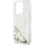 Guess Liquid Glitter Gold Stripe maska za iPhone 13 Pro Max - prozirna