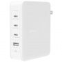BELKIN BoostCharge Pro punjač s 4 priključka PD 140 W - 3x USB-C / USB-A s UK, EU, US adapteri za iPhone / iPad / MacBook - bijela