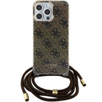 Guess 4G IML Printed Crossbody maska s uzicom za iPhone 15 Pro Max - smeđa