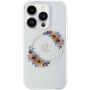 Guess Flowers Ring Glossy Logo maska s MagSafe za iPhone 14 Pro Max - prozirna