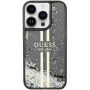 Guess Liquid Glitter Gold Stripe maska za iPhone 13 Pro Max - siva