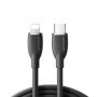 JOYROOM SA29-CL3 silikonski kabel za podatke i brzo punjenje 30 W USB-C / Lightning za iPhone / iPad / iPod / AirPods - 2 m - crna