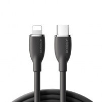 JOYROOM SA29-CL3 silikonski kabel za podatke i brzo punjenje 30 W USB-C / Lightning za iPhone / iPad / iPod / AirPods - 2 m - crna