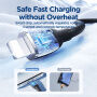 JOYROOM SA29-CL3 silikonski kabel za podatke i brzo punjenje 30 W USB-C / Lightning za iPhone / iPad / iPod / AirPods - 2 m - crna