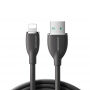JOYROOM SA29-AL3 USB-A / Lightning silikonski kabel za punjenje i prijenos podataka za iPhone / iPad / iPod / AirPods - 2 m - crna