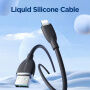 JOYROOM SA29-AL3 USB-A / Lightning silikonski kabel za punjenje i prijenos podataka za iPhone / iPad / iPod / AirPods - 2 m - crna