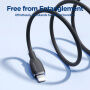 JOYROOM SA29-AL3 USB-A / Lightning silikonski kabel za punjenje i prijenos podataka za iPhone / iPad / iPod / AirPods - 2 m - crna