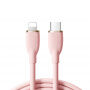 JOYROOM SA29-CL3 silikonski kabel za podatke i brzo punjenje 30 W USB-C / Lightning za iPhone / iPad / iPod / AirPods - 2 m - ružičasta