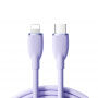 JOYROOM SA29-CL3 silikonski kabel za podatke i brzo punjenje 30 W USB-C / Lightning za iPhone / iPad / iPod / AirPods - 2 m - ljubičasta