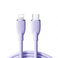 JOYROOM SA29-CL3 silikonski kabel za podatke i brzo punjenje 30 W USB-C / Lightning za iPhone / iPad / iPod / AirPods - 2 m - ljubičasta