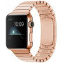 Luksuzni remen od nehrđajućeg čelika za Apple Watch 41 mm / 40 mm / 38 mm - ružičasto-zlatna