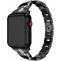 Metalni remen s kamenčićima za Apple Watch 41 mm / 40 mm / 38 mm - crna
