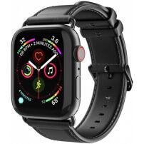 DUX DUCIS kožni remen za Apple Watch 41 mm / 40 mm / 38 mm - crna