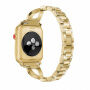 Metalni remen postavljeni kamenčići za Apple Watch Ultra 49mm / 46mm / 45mm / 44mm / 42mm - zlatna