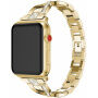 Metalni remen postavljeni kamenčići za Apple Watch Ultra 49mm / 46mm / 45mm / 44mm / 42mm - zlatna