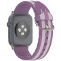 Silikonski remen s prugama za Apple Watch 42mm / 41mm / 40mm / 38mm - ljubičasti