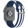 Silikonski remen s prugama za Apple Watch Ultra 49mm / 46mm / 45mm / 44mm / 42mm - plavo-bijeli