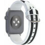 Silikonski remen s prugama za Apple Watch Ultra 49mm / 46mm / 45mm / 44mm / 42mm - crno-bijeli